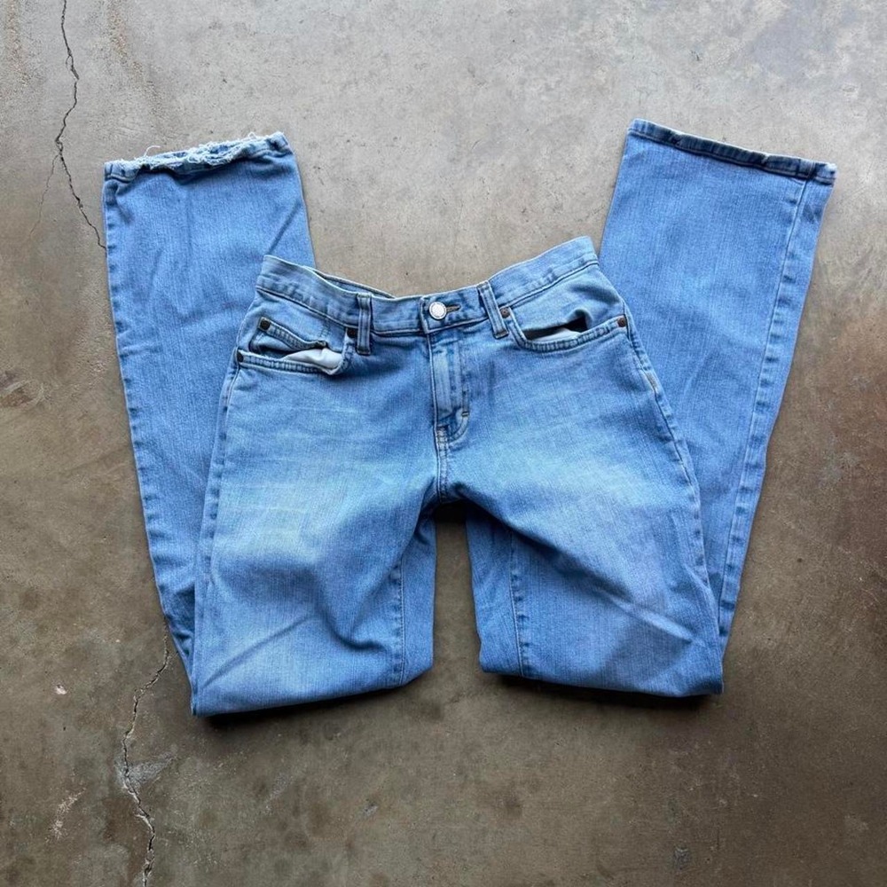 Y2K low rise boot cut jeans